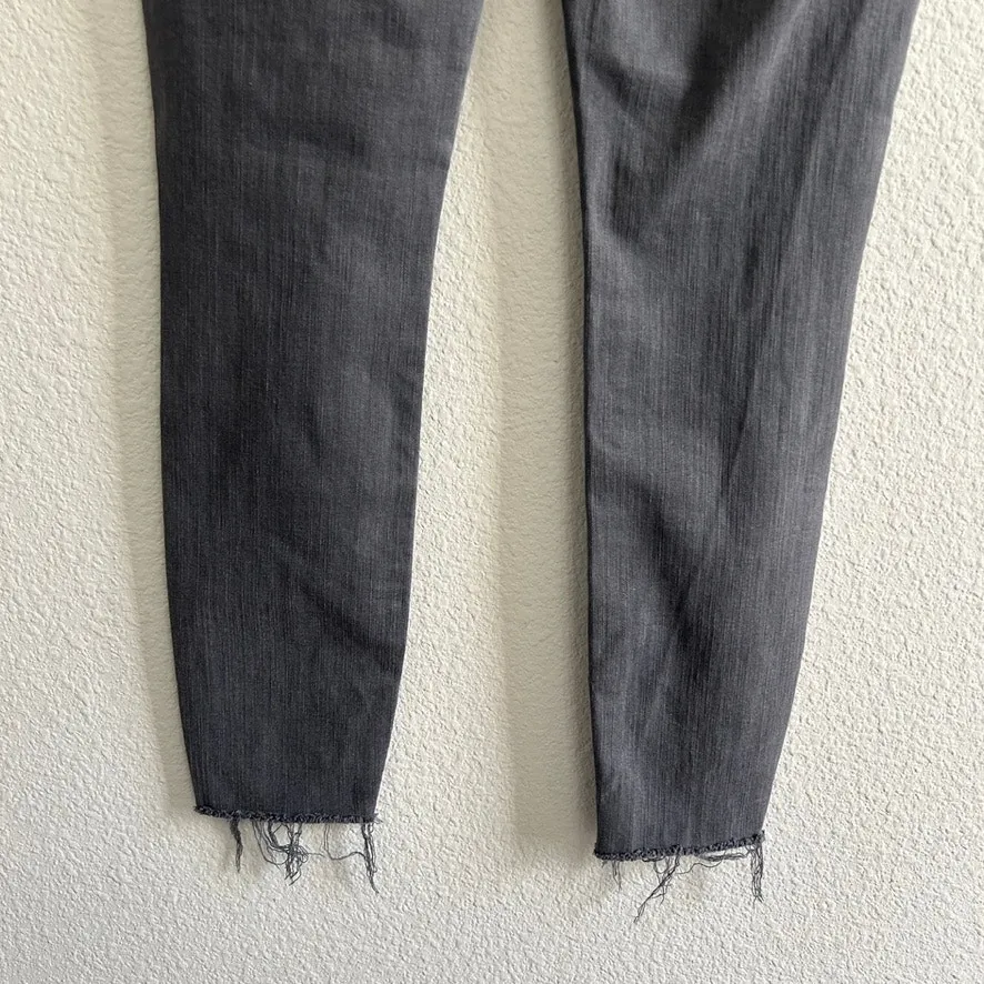 Mother High Waisted Looker Ankle Lighting Up Lanterns Black Grey Wash Sz 28 - Image 12
