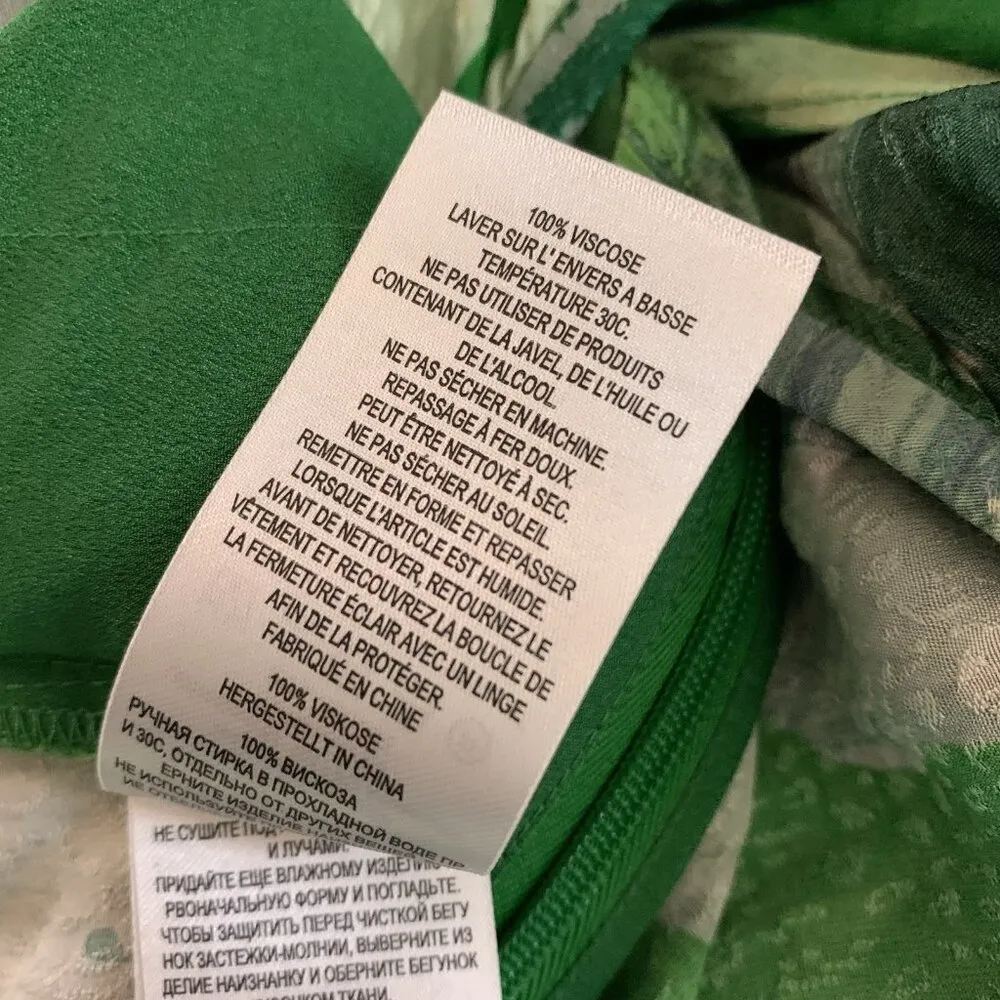 Ted Baker Ismey Green Leaf Print Halter Neck Jumpsuit‎ Wide Leg Flowy Tropical 4 - Image 9