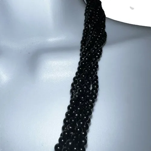 WHITE HOUSE BLACK MARKET Silk Tribal Beaded Neck Halter Top Shelf Bra EUC‎ XS - Image 4