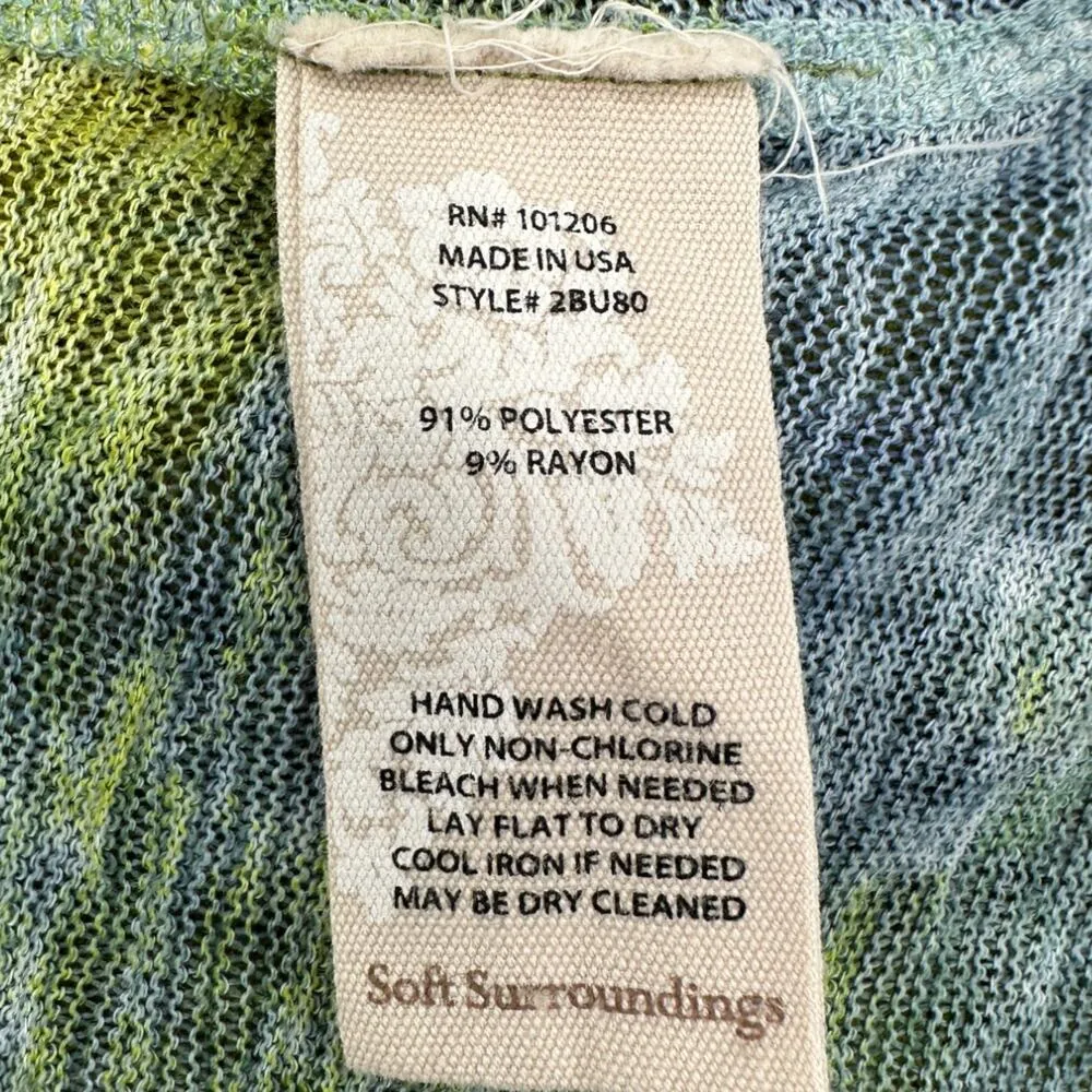 Soft Surroundings | M | Yellow Poppy Lightweight 3/4 Sleeve Scoop Neck Tunic - Image 8