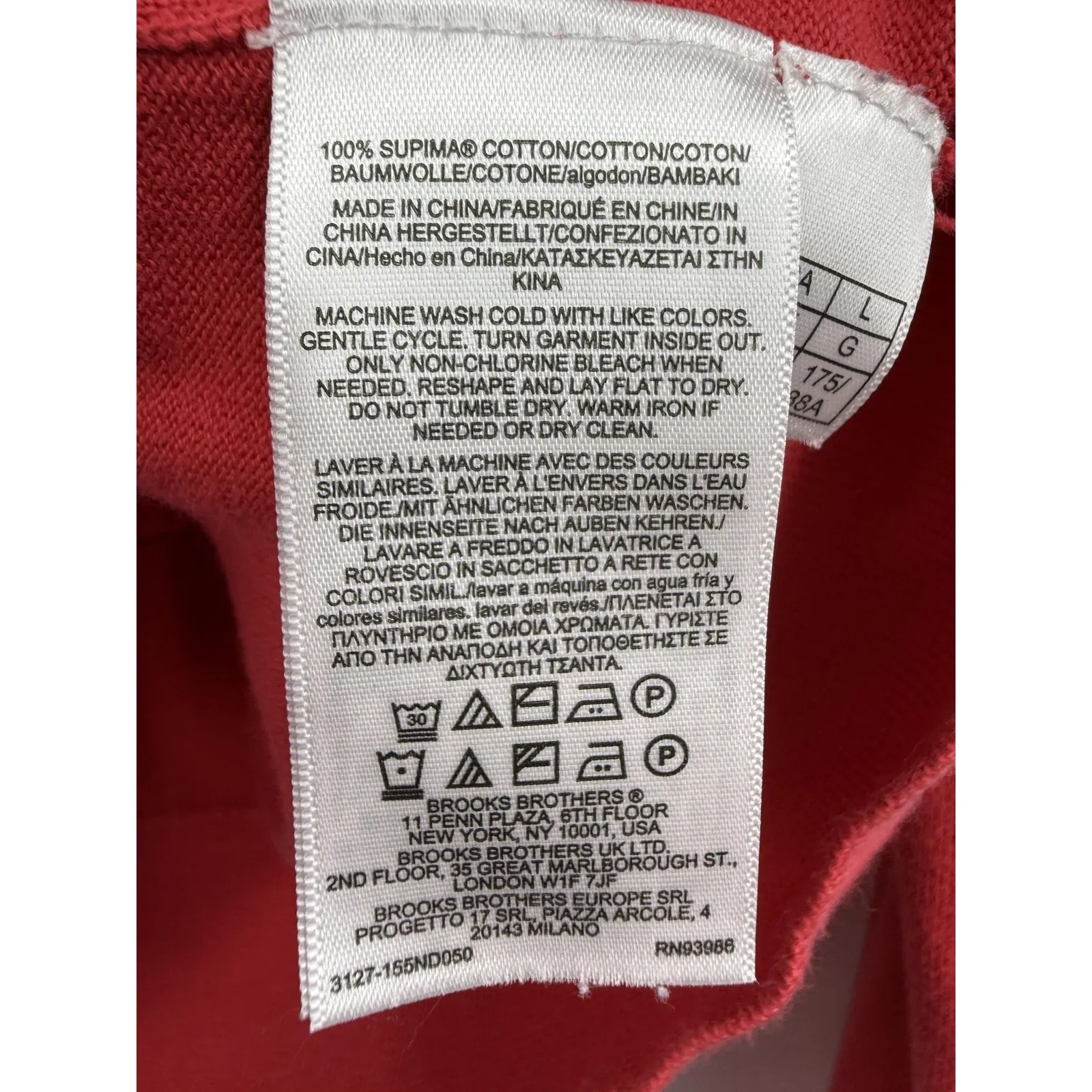 Brooks Brothers Cardigan Sweater Womens Large Red Supima Cotton Button Front - Image 4