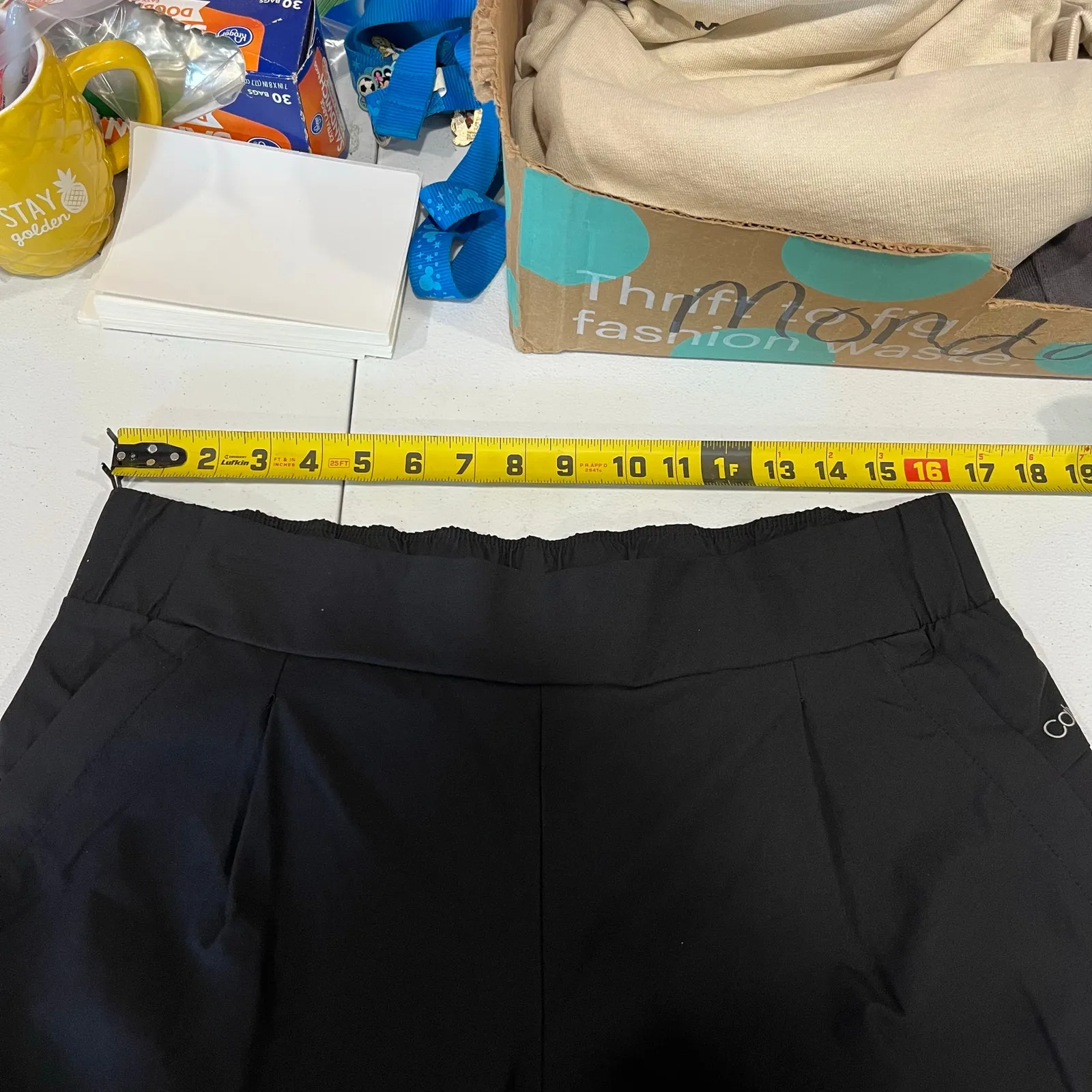 Calvin Klein Black Performance Straight Leg Ankle Pants Womens Size Large - Image 6