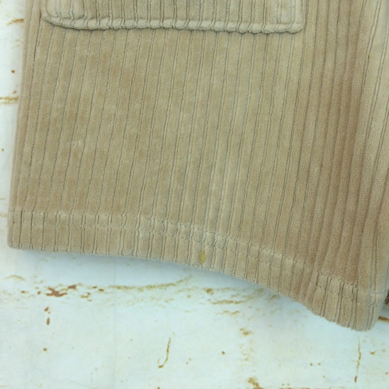 Brixton Shorts Womens XS Beige Dazed Rib Velour High Rise Drawstring Retro - Image 7