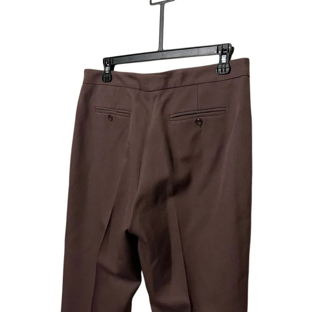 Vintage Pendleton Virgin Wool Trousers - Dark Chocolate Brown size 8 1990’s pant - Image 2