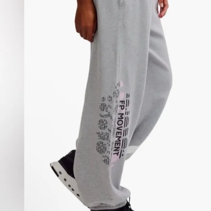 Free People Movement Heather Grey Joggers‎ Lounge Sweatpants Athleisure NWT Sz L - Image 4