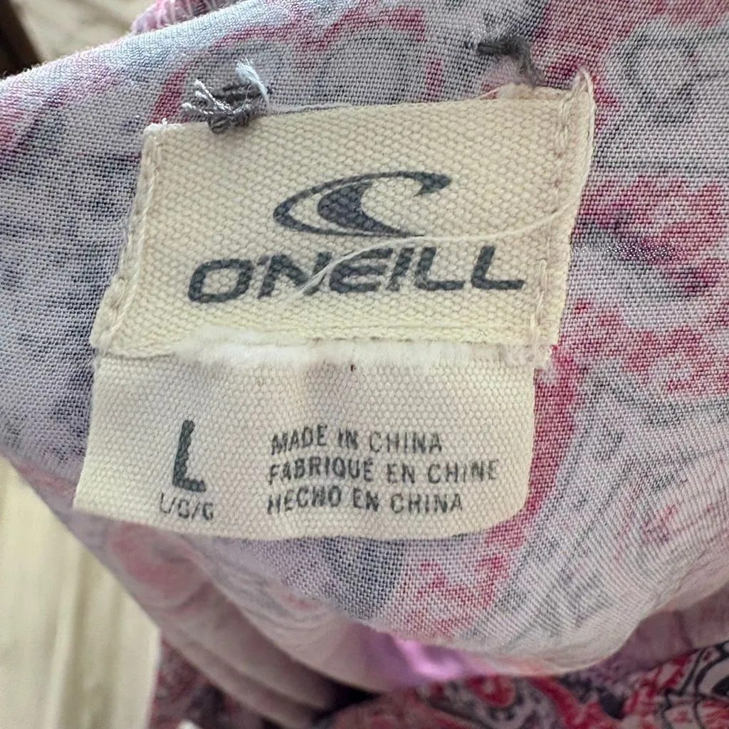 Oniell Paisley Floral Maxi Halter Sleeveless Boho Hippie Coastal Cowgirl size L - Image 7