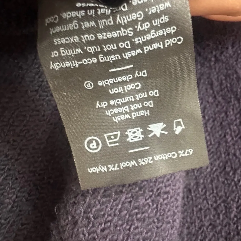 ELK Navy Puff Sleeve Sweater Cotton Wool Blend Size US 6 Blue - Image 10