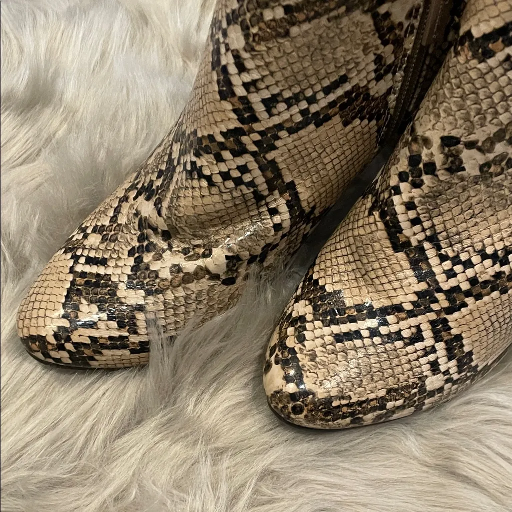 Snakeskin Ankle Boots size 6.5 - Image 3