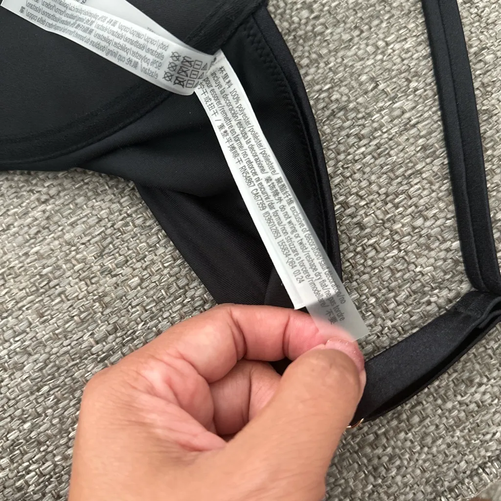Victoria's Secret Black Swim Bra with Silver Detailing - Image 9