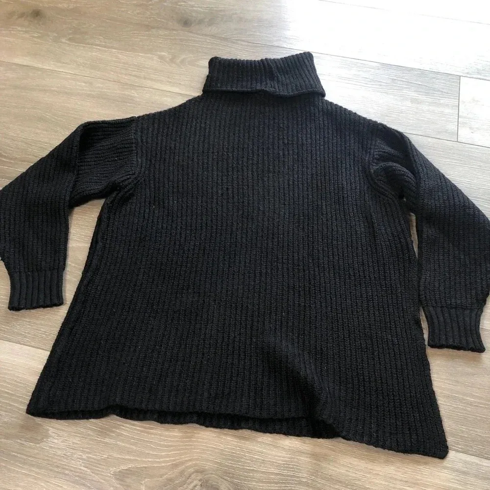 For The Republic Black Chunky Knit Turtleneck Long Sleeve Sweater Womens Size S - Image 11