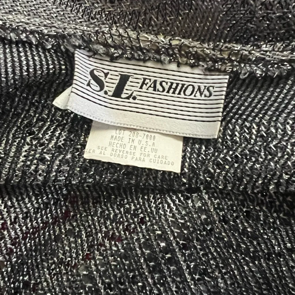 S.L. Fashion Silver Sparkle Fringe dress and Fringe Duster. Size 12 - Image 3