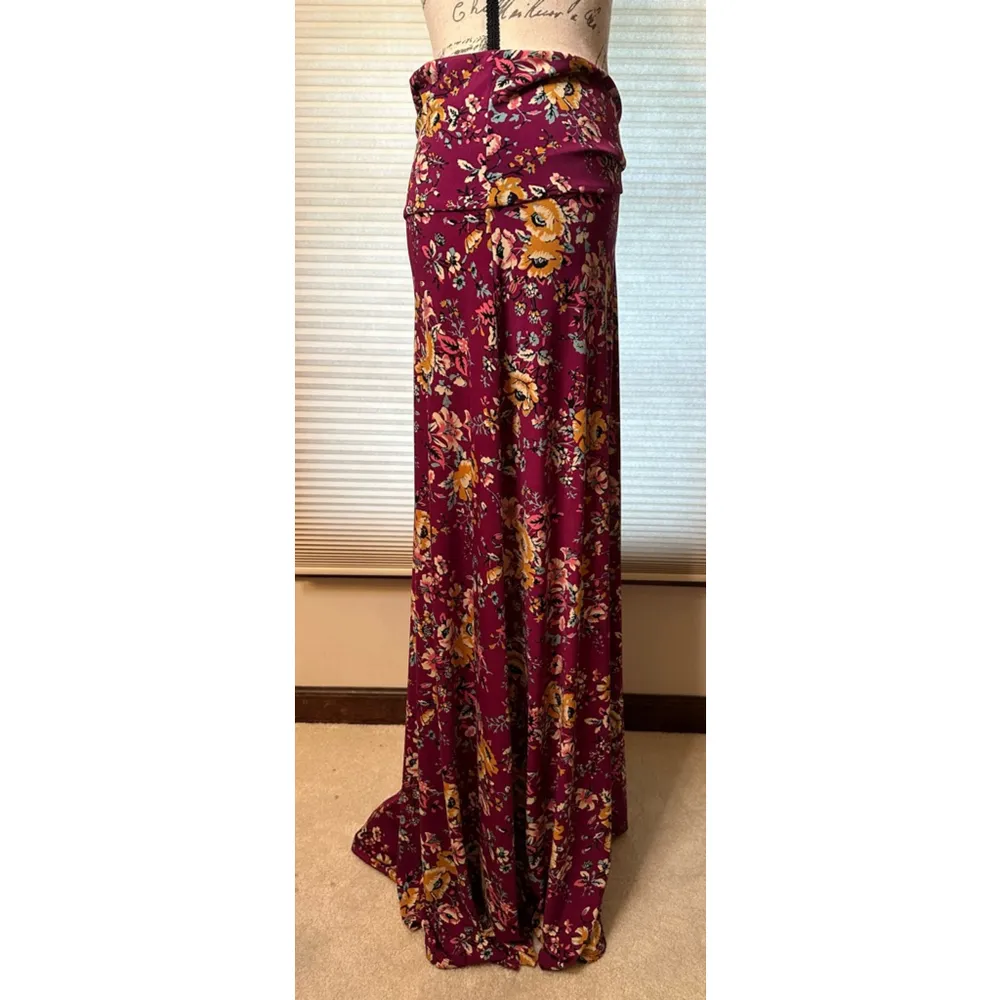 LuLaRoe Small Purple Floral Maxi Skirt - Image 10