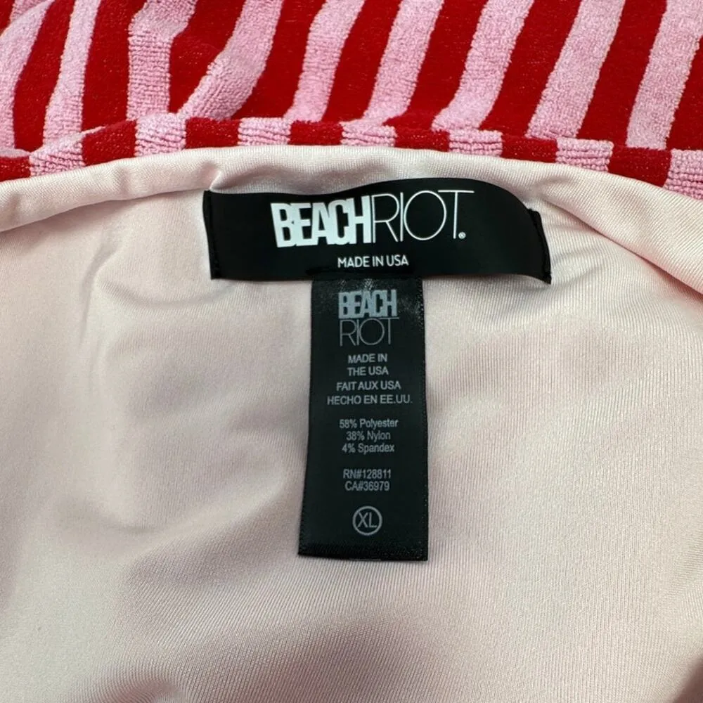 Beach Riot Phoenix Candy Cane Stripe Terry One Piece Size XL - Image 7