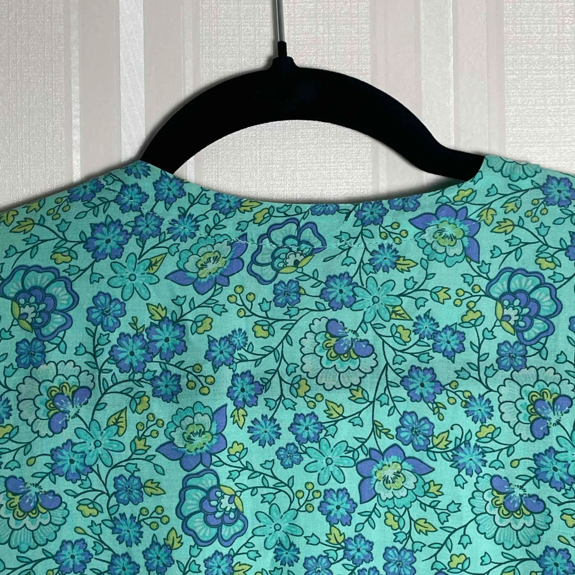 Cupcakes And Cashmere Womens Blue Floral Kimono Open Front US‎ M Size M - Image 5