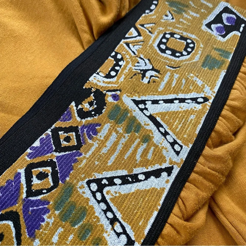 Vintage 80s/90s Boho Tribal Dance, Yoga, Lounge Pants Gold Size undefined - Image 2