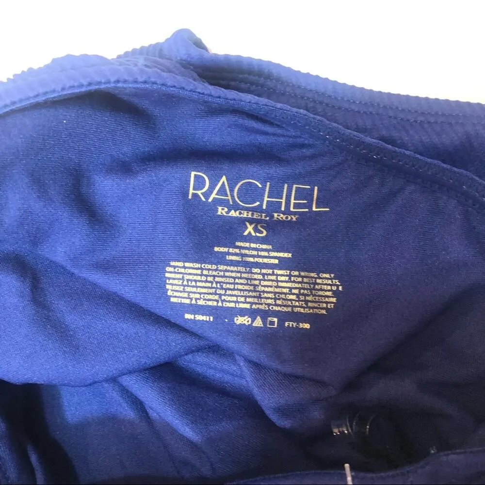 Rachel Roy One shoulder ribbed one piece swimsuit Blue - Image 3