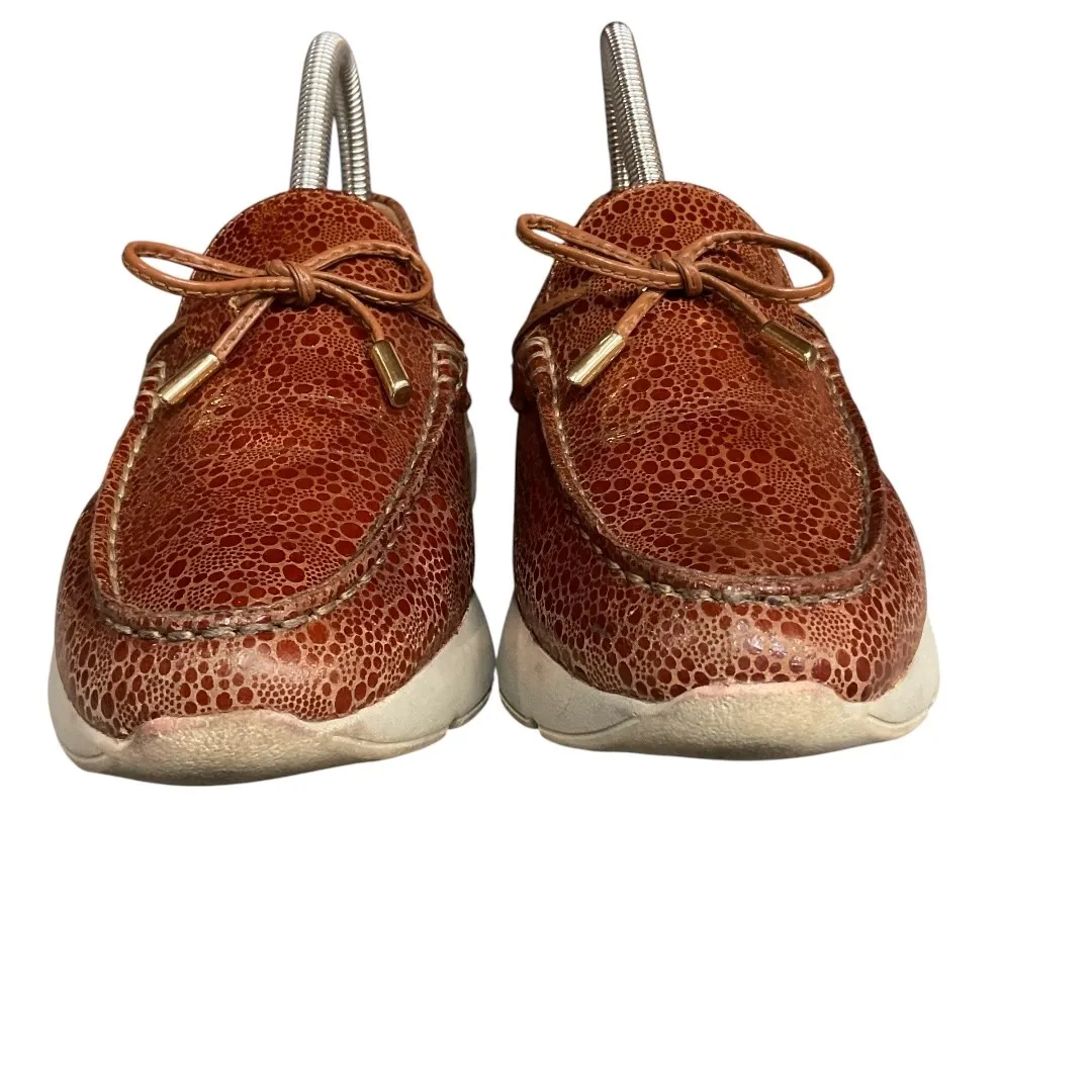 B Andria-D Platform Croc Embossed Leather‎ Loafers Shoes Brown Size 37 Comfort - Image 6