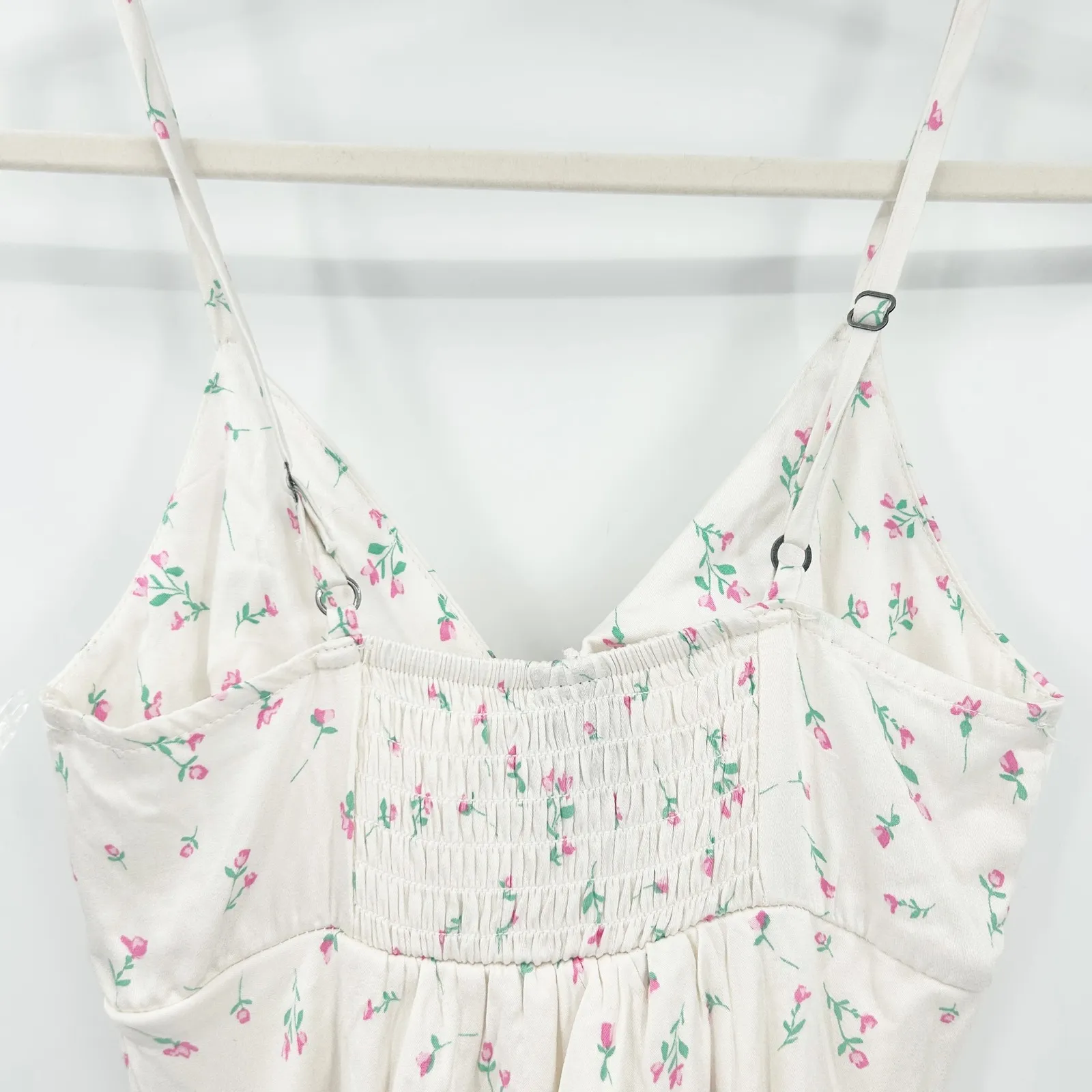 Wild Fable Cottagecore Coquette Fairy‎ Ditsy Floral Ruched Front Maxi Slip Dress - Image 9