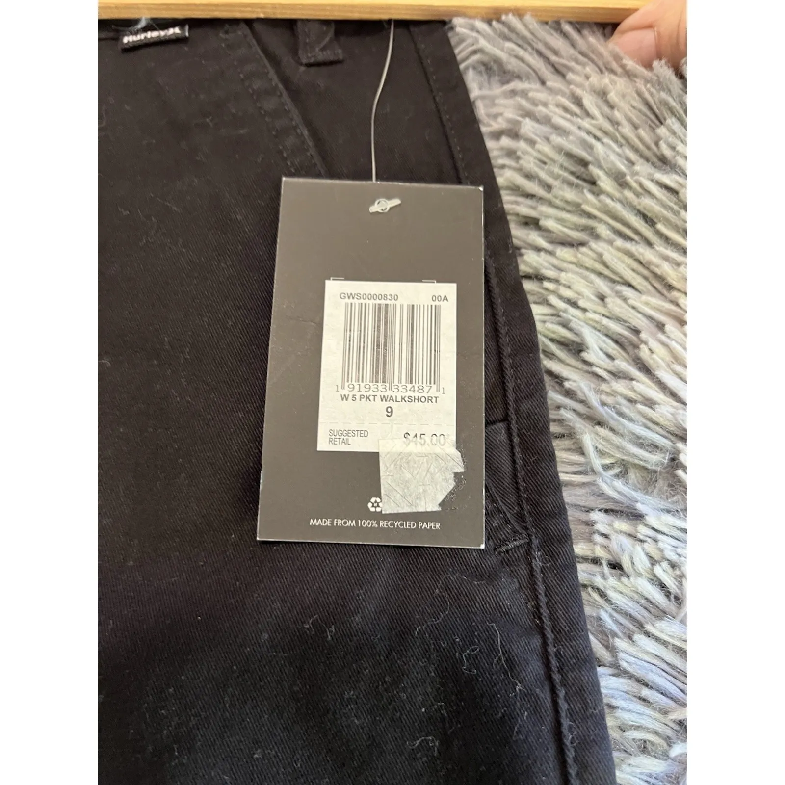 Womens Hurley 5 Pocket Walk Shorts Black Size 9 Beach Walking Summer‎ Travel - Image 5