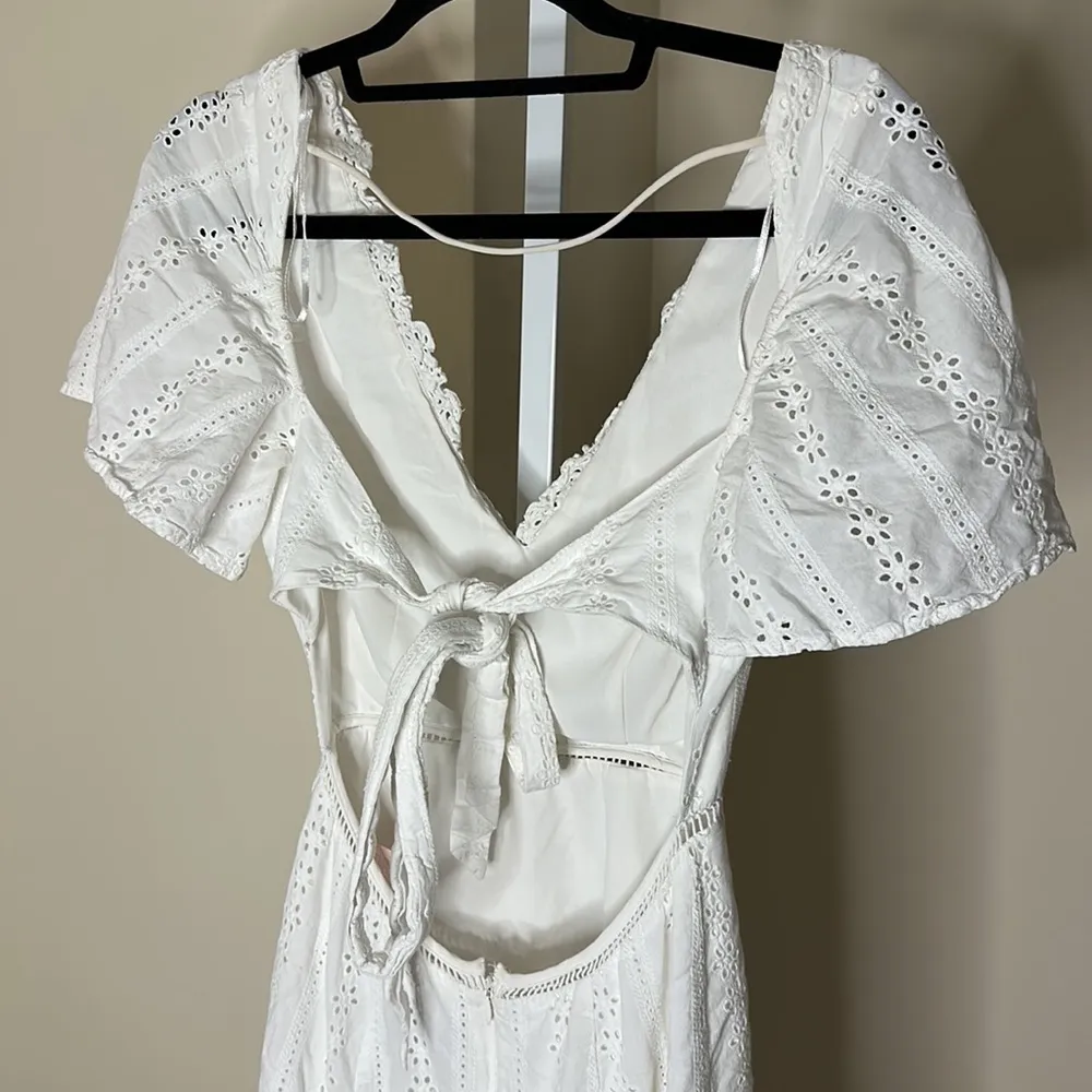 RTR FINDERS KEEPERS Sundays Dress White Embroidered Eyelet Cotton US XS - Image 7