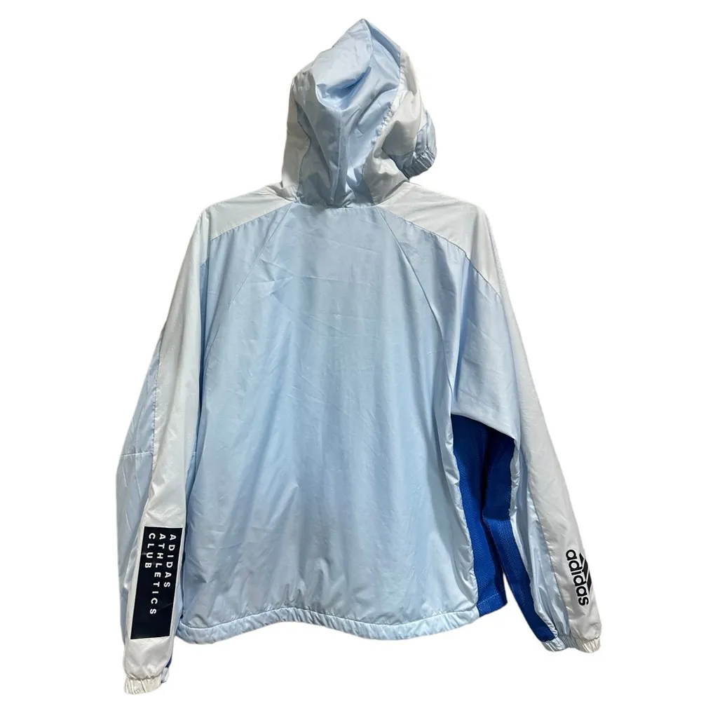 Adidas Originals WND Loose Fit  Fleece Lined Zip Jacket Sky Tint Large - Image 4