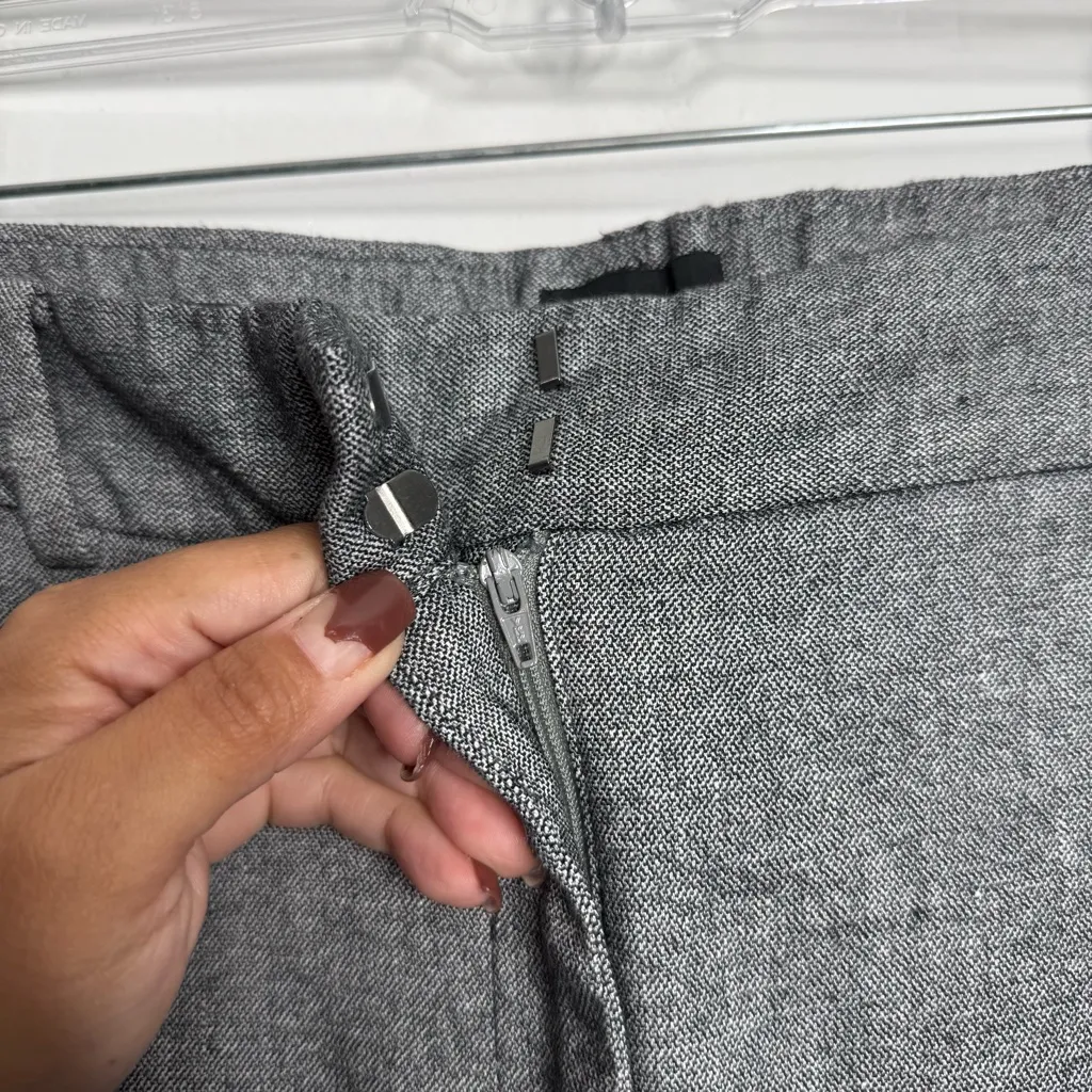 Talbots Bristol‎ Dress Ankle Straight Pant Pascala Textured Gray Size 12 - Image 5