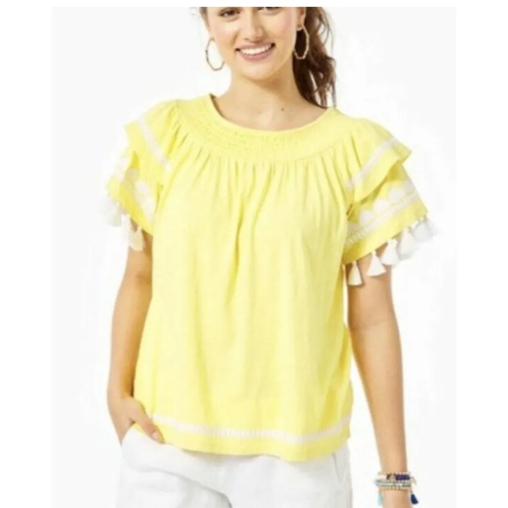 Lilly Pulitzer Nailah Top in Lilly’s Lemon NWT $98 Retail - Image 2