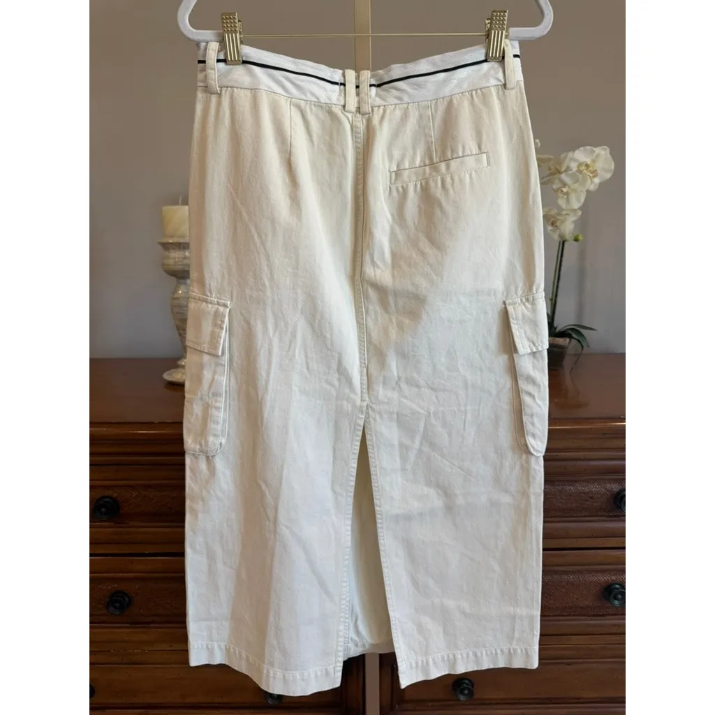 Pistola Elda Cargo Skirt Eggshell White Size 26 NWT - Image 6