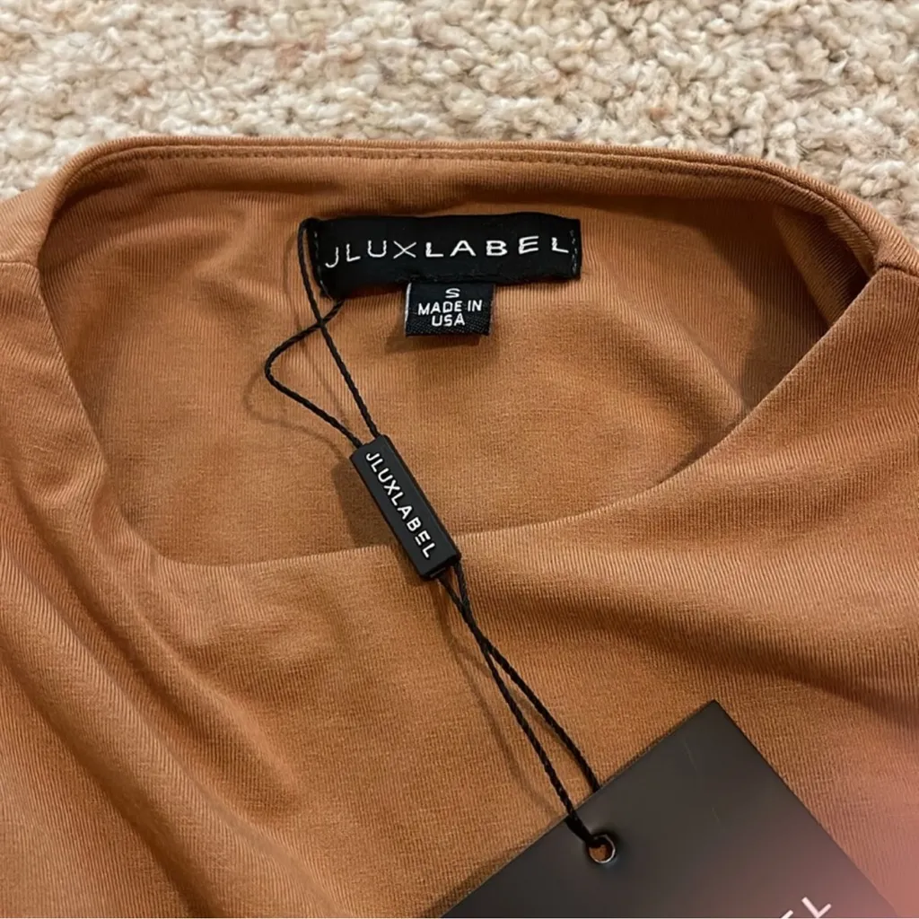 JLUXBASIX CAMEL NERISSA BODYSUIT  #119 - Image 4