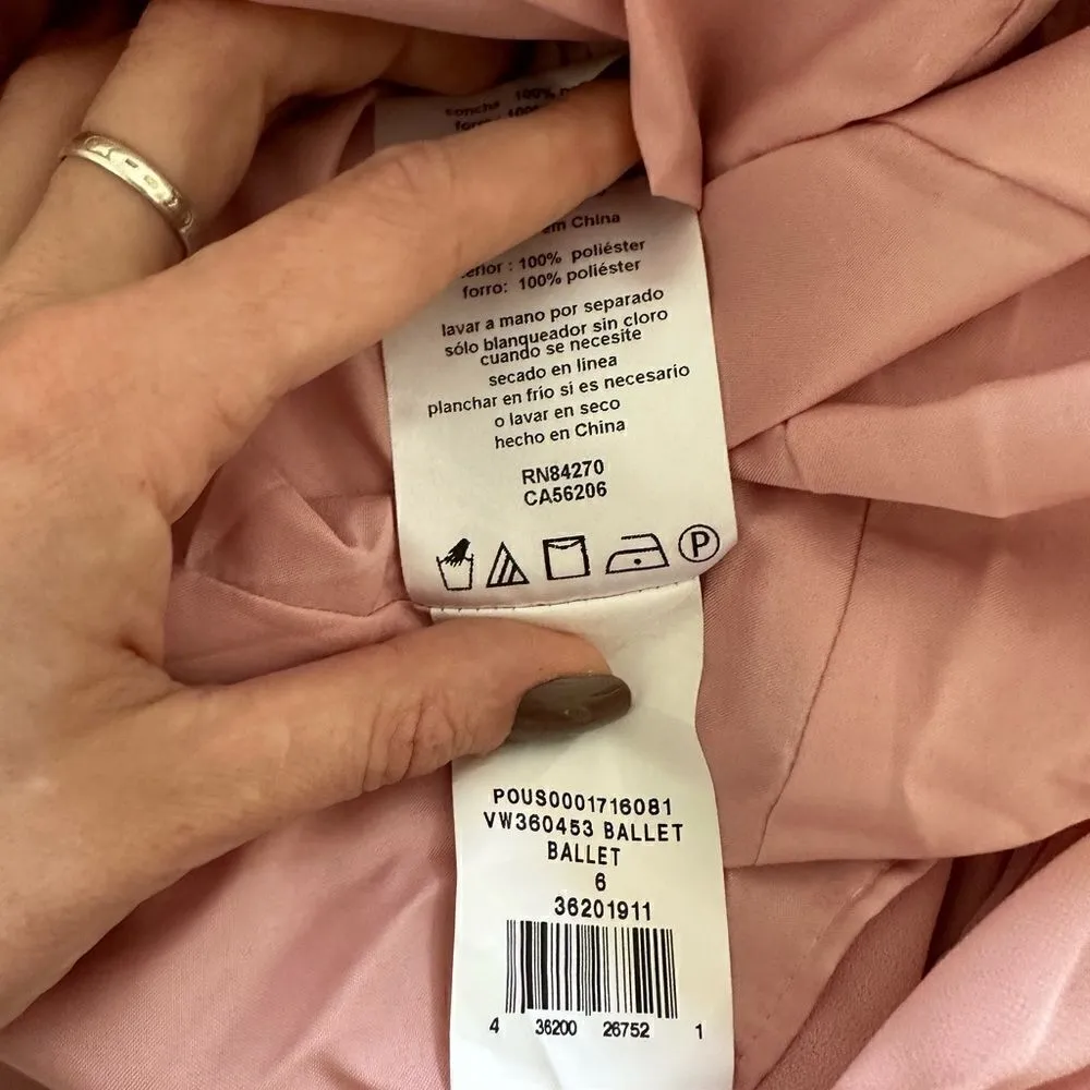 Vera Wang color Ballet Strapless Crepe Crepe Mermaid Bridesmaid Dress Size 6 - Image 7