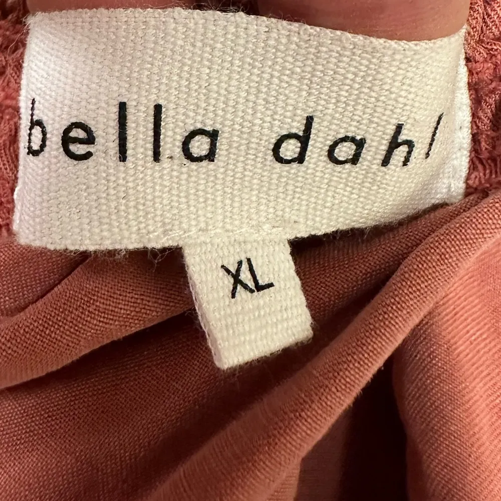 Bella Dahl satin smocked tie waist mini dress - Image 5