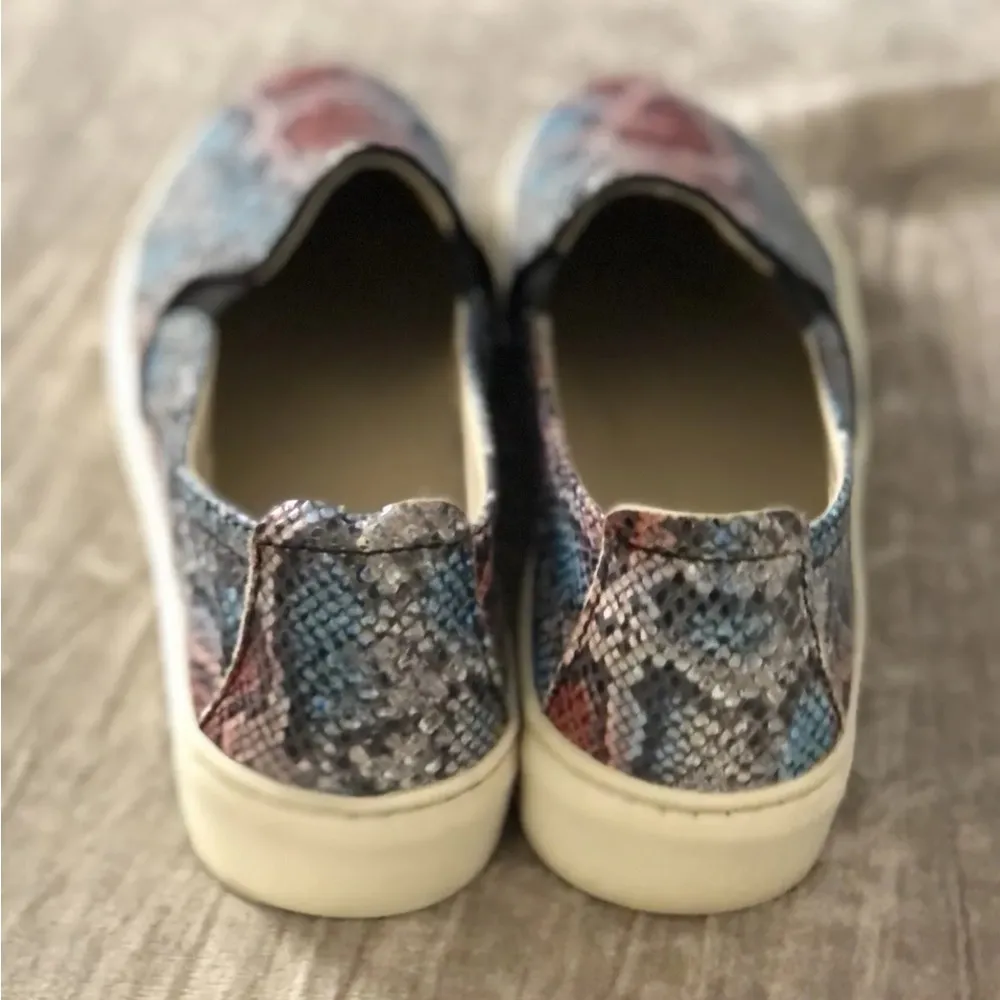 The Flexx size 9.5 blue & pink platform Python platform slip on sneaker leather - Image 4