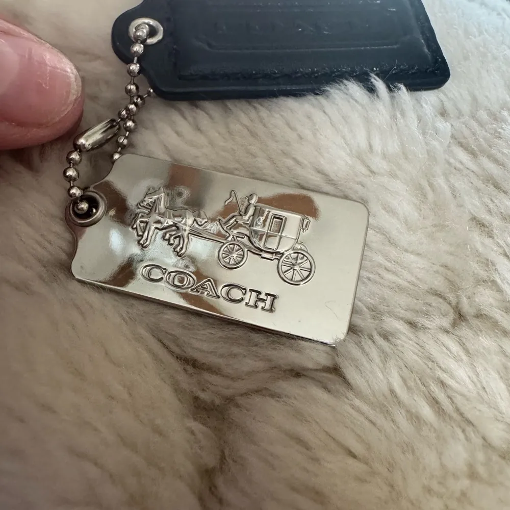 Coach, leather and nickel wagon print key fob bag charm - Image 2