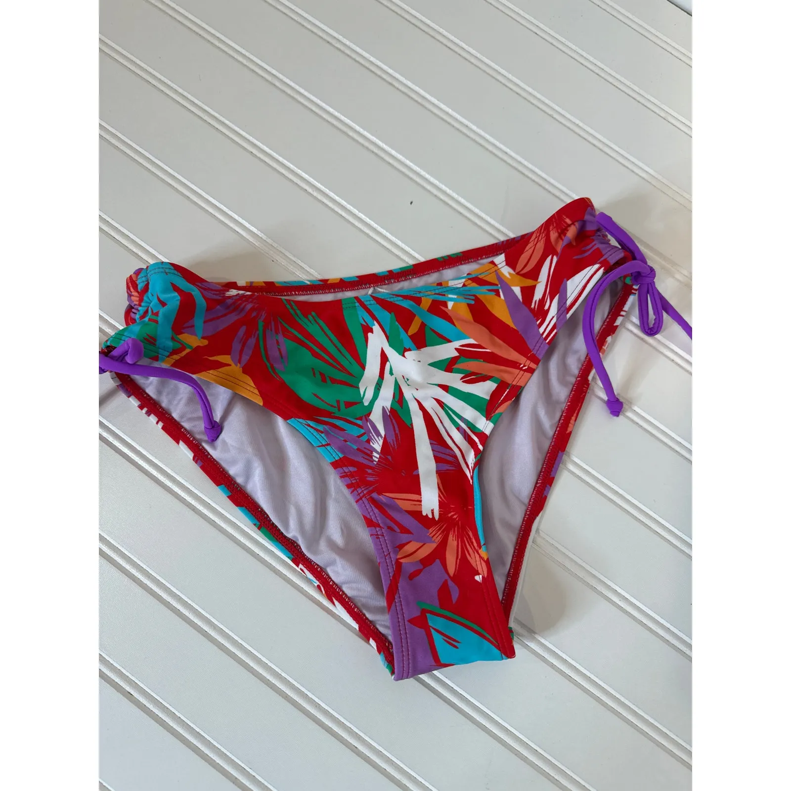 NWT Cupshe LOT OF 3 Swim Bikini Bottoms - Tropical Hawaiian Beach Bundle Sz S - Image 4