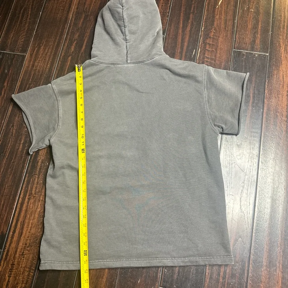 Short sleeve hoodie sweater unisex design Space theme luxury Terry Cotton modern Size M - Image 6