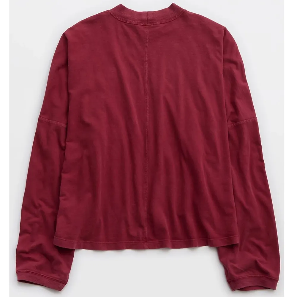 Aerie Red Cozy Long Sleeve Mockneck T-Shirt - Image 5