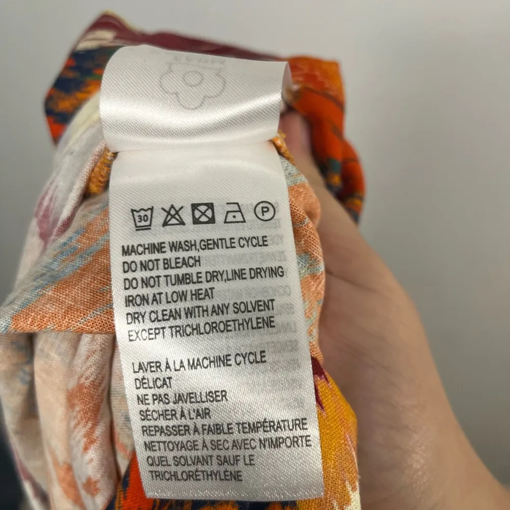 Farm Rio x Anthropologie Sleeveless Midi Dress new size large orange drop waist - Image 11