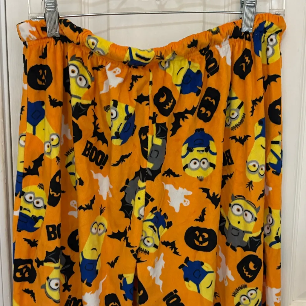 Universal Studios Minions Halloween Fleece Pajama Pants Orange Size XL - Image 4