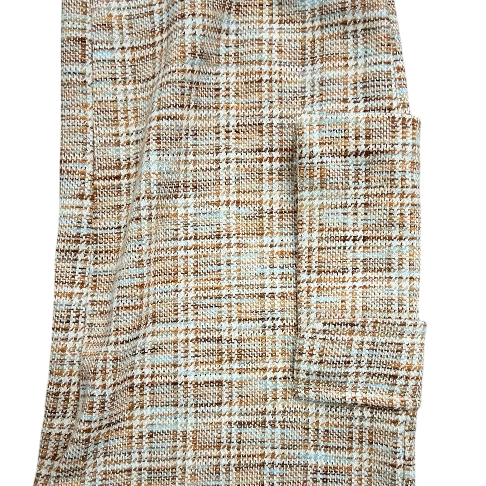 Urban Outfitters Beige Red Plaid Slim Fit Elastic Ankle Janey Cargo Pants sz XS - Image 10