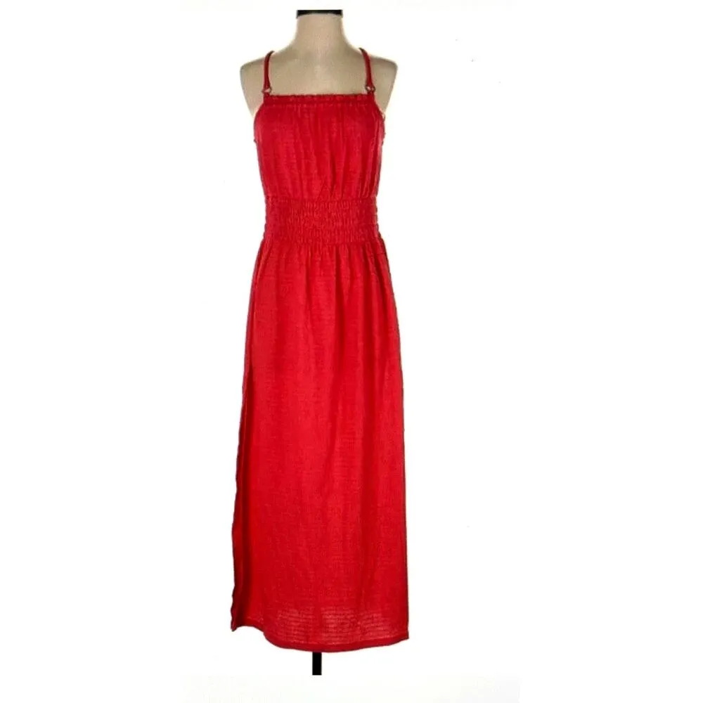Michael Kors Geranium Smocked Maxi Dress Geranium S - Image 12
