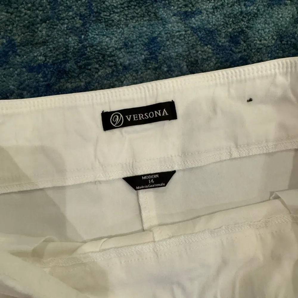 Versona Modern Crisp White Pull-On Pants 14 Work Officecore Picnic Brunch - Image 4