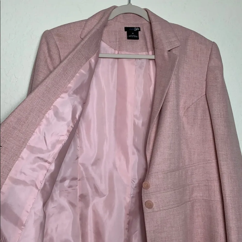 EAST 5TH *small flaw* Womens Light Pink Blazer Jacket - Image 12