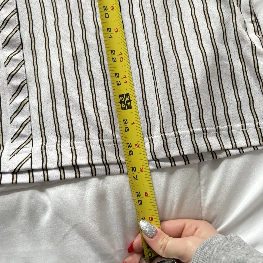 Sport Haley Womens Size XL Striped Sleeveless Golf Polo Tank Top White Preppy - Image 3