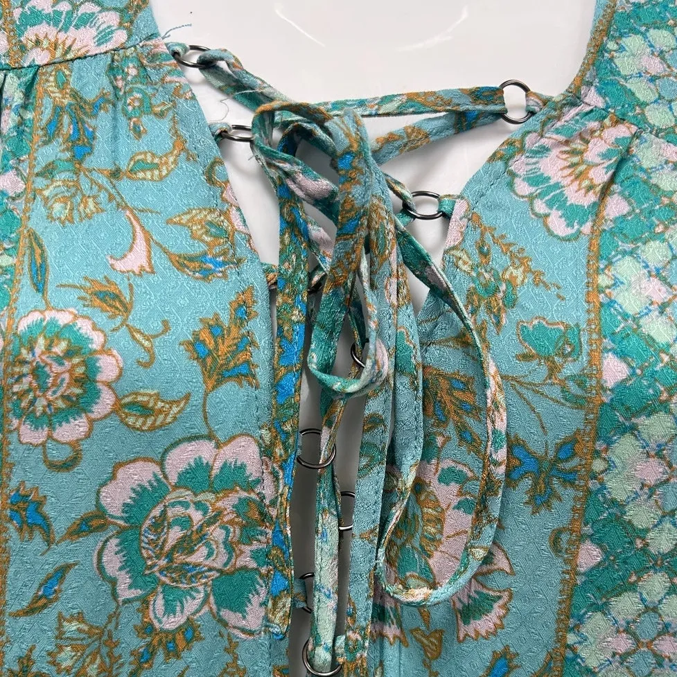 Free People Hanalei Bay Maxi Dress Hawaii Breeze Combo. size L NWT - Image 13