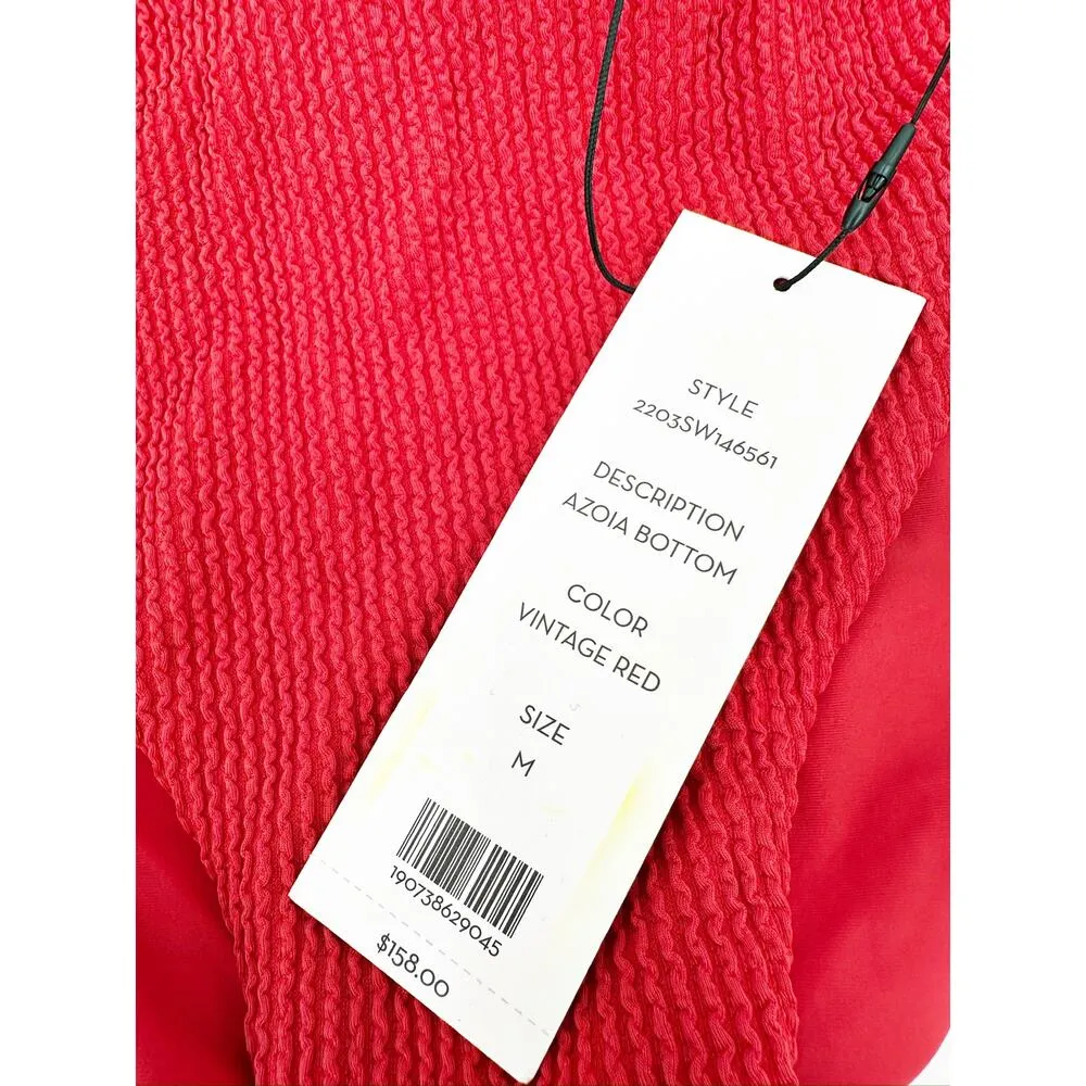 Veronica Beard Azoia Vintage Red Tie Front High Waisted Bikini Bottoms Sz M NWT - Image 5
