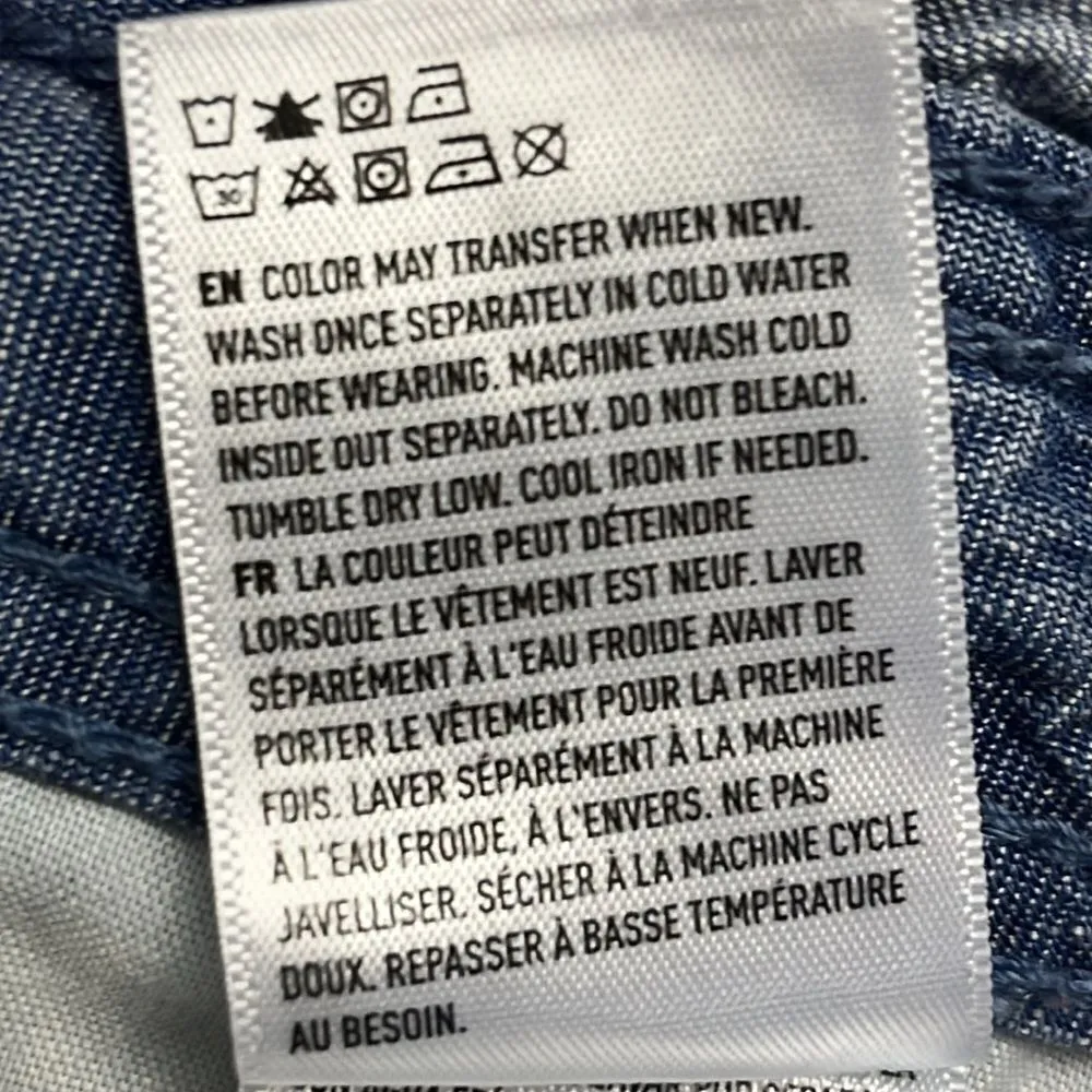 American Eagle Blue High Rise Button Down Pleated Pocketed Mom Shorts- Size 14 - Image 11