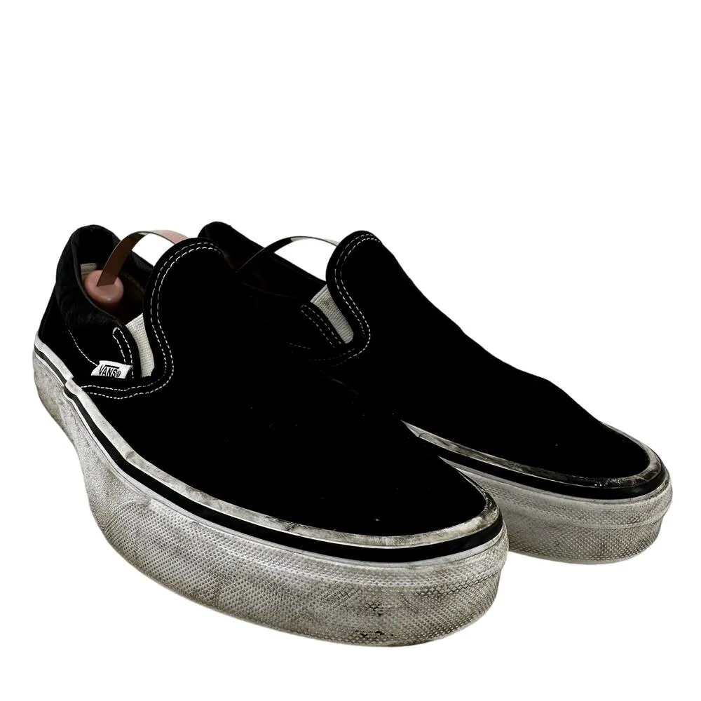 Vans Asher Platform Slip On Sneaker Low Top Classic Canvas Skater Black W9 M7.5 - Image 2