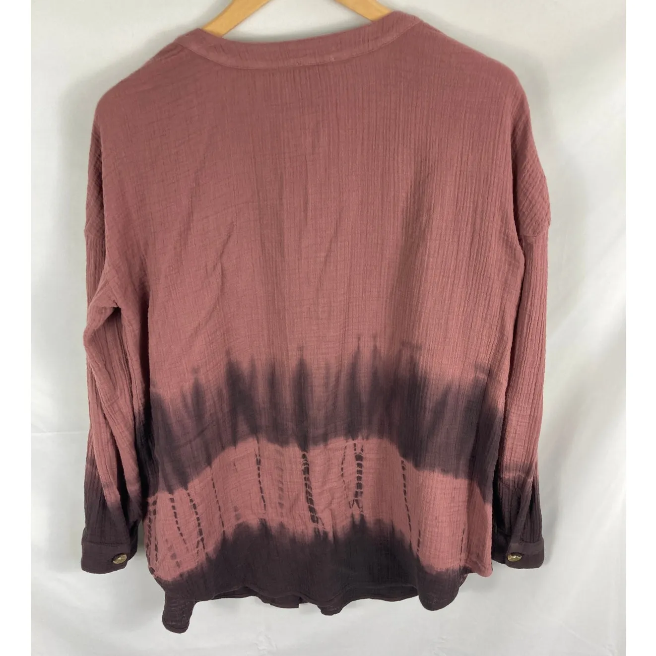 J Jill Pure Jill Dyed Double Cloth Button Up Tunic Size Small Pink - Image 7