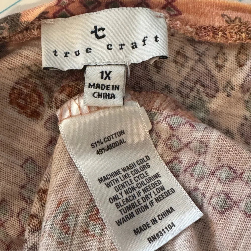 True Craft Knit Peasant/Bohemian Blouse, Size 1X. - Image 7