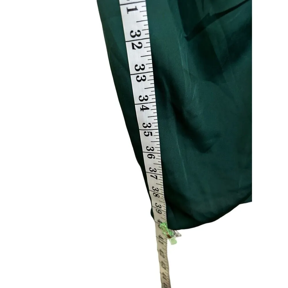 Mac Duggal SATIN ONE SLEEVED COCKTAIL DRESS NWOT SIZE 4 Emerald Green - Image 11